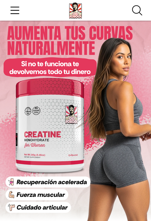 Creatina Monohidratada Para Mujeres Con Colageno y Aminoacidos